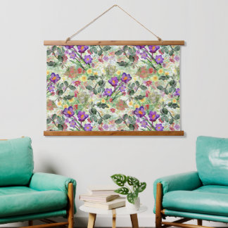 Tapisserie Suspendue Jardin d'été fleuri