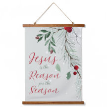 Jésus est la raison de l'aquarelle Noël hiver