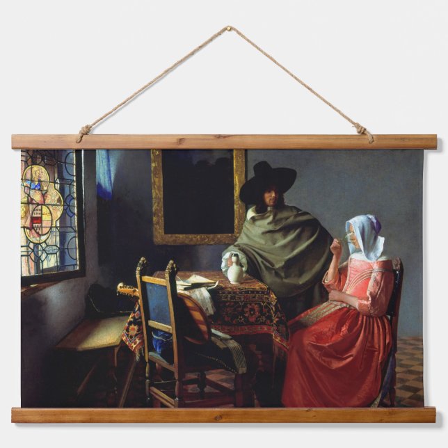 Tapisserie Suspendue Johannes Vermeer - Le verre du vin (Devant)