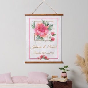 Tapisserie Suspendue Joli jardin de roses budget mariage souvenir