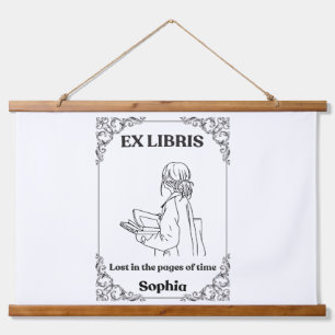 Tapisserie Suspendue Journal de lecture personnalisé Dark Academia Ex L