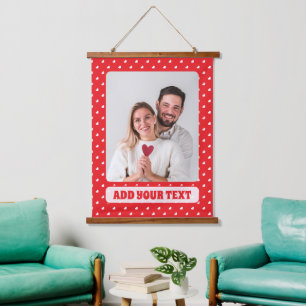 Tapisserie Suspendue Joyeuse Saint-Valentin Moderne Motif d'Amour