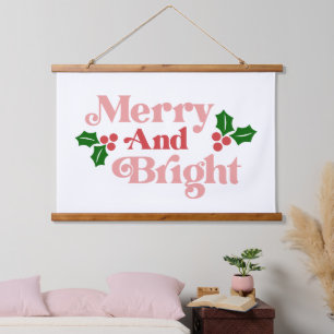 Tapisserie Suspendue Joyeux et lumineux - Typographie classique de vaca