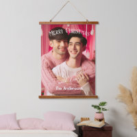 Joyeux Noël Gay Retro Rose | Photo personnalisée