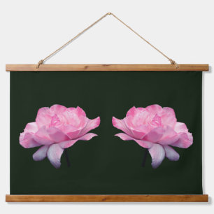 Tapisserie Suspendue Jumeaux de fleurs de rose rose céleste