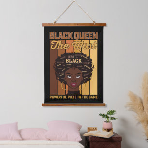 Tapisserie Suspendue Juneteenth Mélanine Fille Noire La Plus Puissante