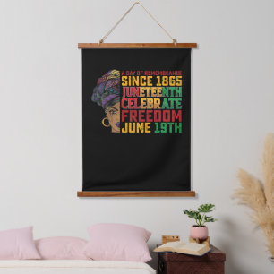 Tapisserie Suspendue Juneteenth Une Journée De Souvenir Liberté Noire