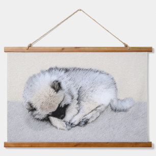 Tapisserie Suspendue Keeshond Sleeping Puppy Peinture Chien Art origina