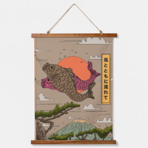 Tapisserie Suspendue Koinobori Coulant avec le Vent