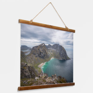 Tapisserie Suspendue Kvalvika Lofoten Norvège