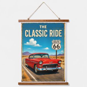 Tapisserie Suspendue La balade classique – Route 66 décoration murale d