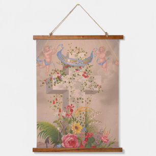 Tapisserie Suspendue La Foi Espère Charité Et Fleurs