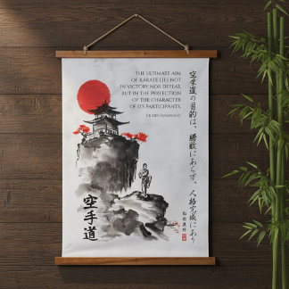 Tapisserie Suspendue La Voie du Karaté - Sagesse de Gichin Funakoshi