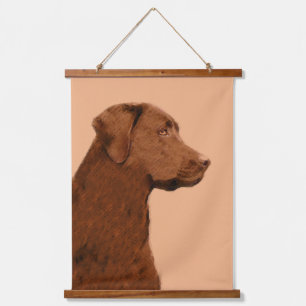 Tapisserie Suspendue Labrador Retriever (Chocolat) Peinture - Chien Art