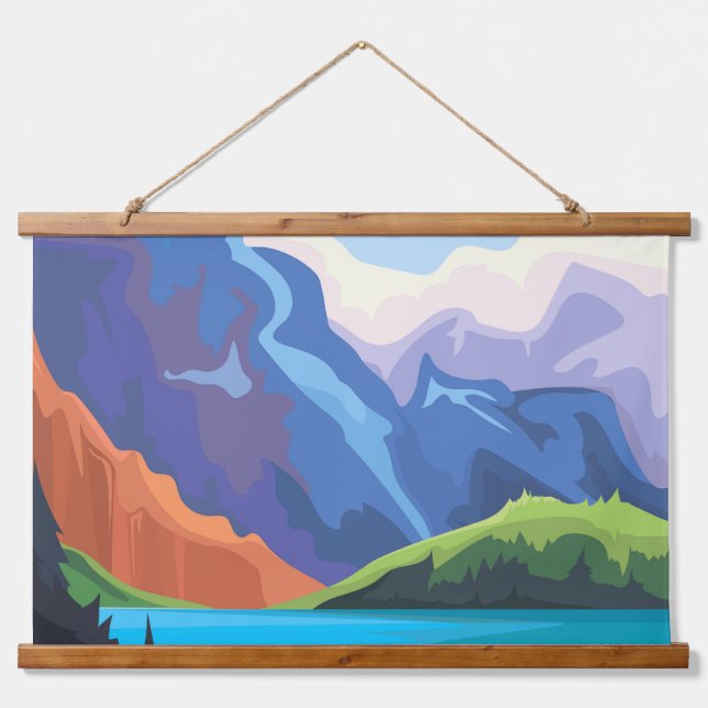 Tapisserie Suspendue Lac bleu (Devant)