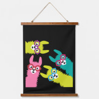 Lamas Camélid coloré