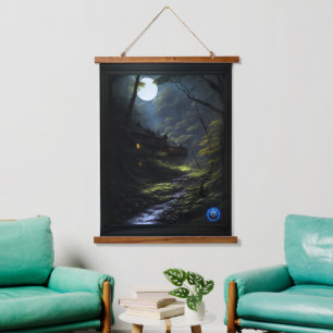 Tapisserie Suspendue L'art conceptuel de Dwellers Forêts AI par Xzendor