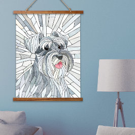 Tapisserie Suspendue L'art mosaïque de Schnauzer miniature