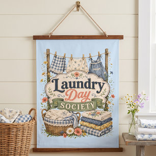 Tapisserie Suspendue Laundry Day Society Cottagecore Florales