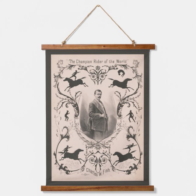 Tapisserie Suspendue Le Champion Du Monde, Charles W. Fish. (Recto)