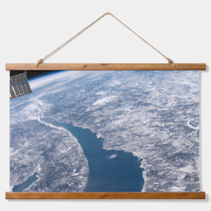 Tapisserie Suspendue Le Cratère Manicouagan Et Le Saint-Laurent