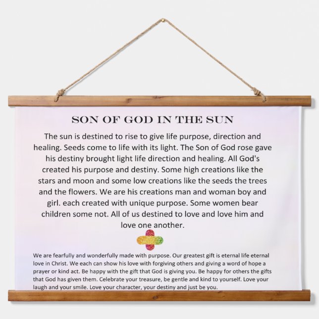 Tapisserie Suspendue Le Fils de Dieu au soleil (Devant)