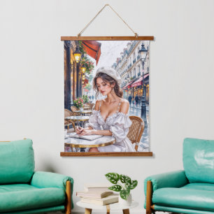 Tapisserie Suspendue L'élégance des Parisiennes : l'ambiance des cafés 
