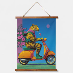 Tapisserie Suspendue Leopard on Wheels : A Stylish Ride