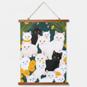 Tapisserie Suspendue Les chats rencontrent le groupe