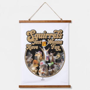 Tapisserie Suspendue Les écureuils veulent juste s'amuser