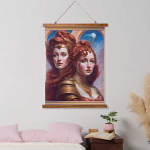 Tapisserie Suspendue Les Sœurs Rouges Concept Art par Xzendor7