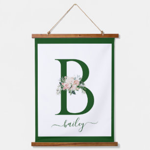 Tapisserie Suspendue Lettre B Florale Monogramme