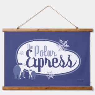 Tapisserie Suspendue L'Express polaire   Ours polaires Retro Graphisme