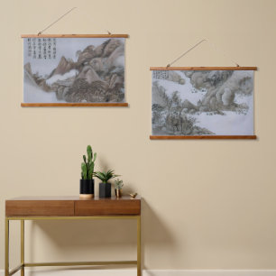 Tapisserie Suspendue L'hiver japonais L'art paysager : Asiatique Vintag