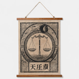 Tapisserie Suspendue Libra Zodiac Wabi Sabi Art | Conception des échell