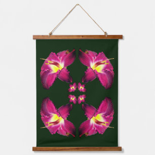 Tapisserie Suspendue Lily Flower Close Up Floral Abstrait