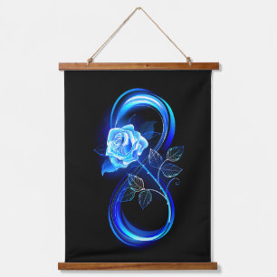 Tapisserie Suspendue L'infini lumineux avec une rose bleue