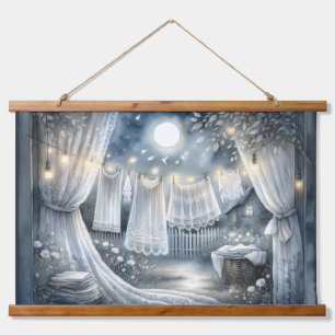 Tapisserie Suspendue Linge de maison au clair de lune Cottagecore