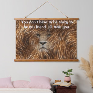 Tapisserie Suspendue Lion avec cheveux longs
