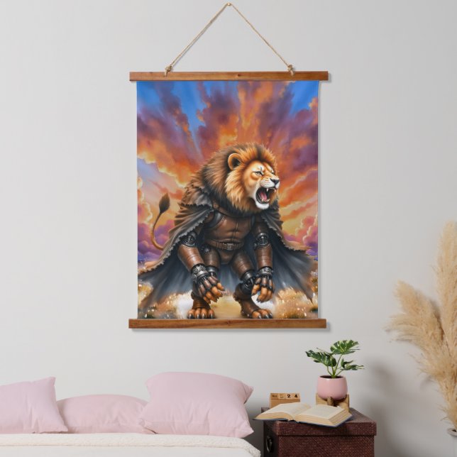 Tapisserie Suspendue Lion Cyber des Terres Désolées  (Chambre à coucher)
