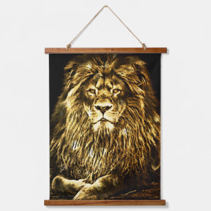 Tapisserie Suspendue Lion d'or Majestic