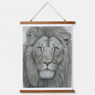 Tapisserie Suspendue Lion Majestueux