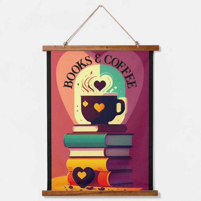 Tapisserie Suspendue Livres Et Café (Recto)