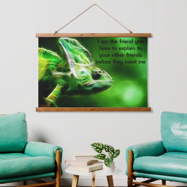 Tapisserie Suspendue Lizard vert citron (Salon)