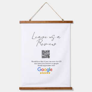 Tapisserie Suspendue logo de l'entreprise de révision Google Scan QR re