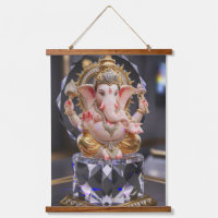 Lord Shree Ganesha Crystal & Diamond Sculpture Ha