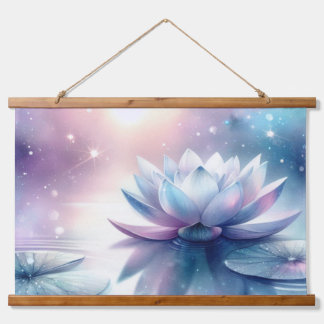Tapisserie Suspendue Lotus céleste Fleur d'eau spirituelle Cosmique