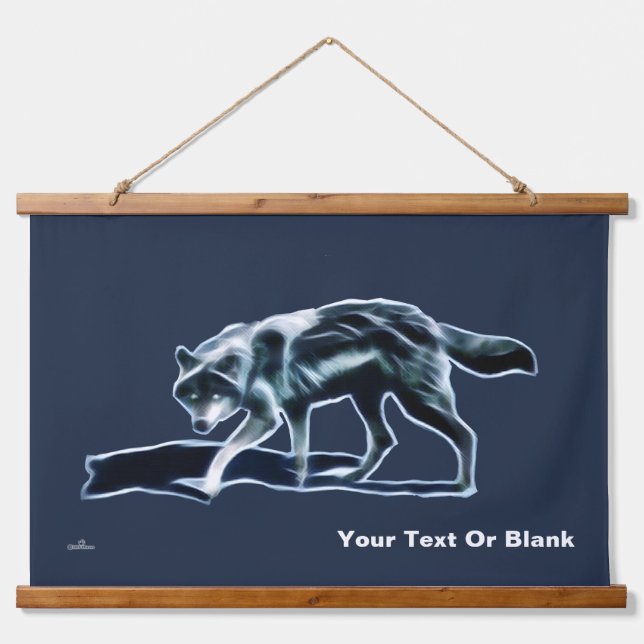Tapisserie Suspendue Loup foncé (Devant)
