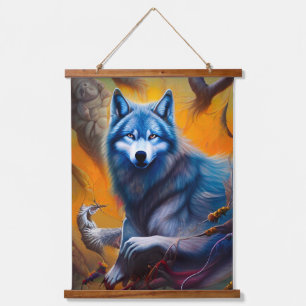 Tapisserie Suspendue Loup gris