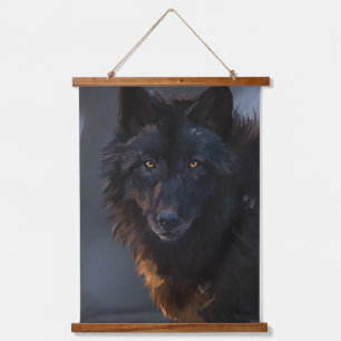Tapisserie Suspendue loup noir